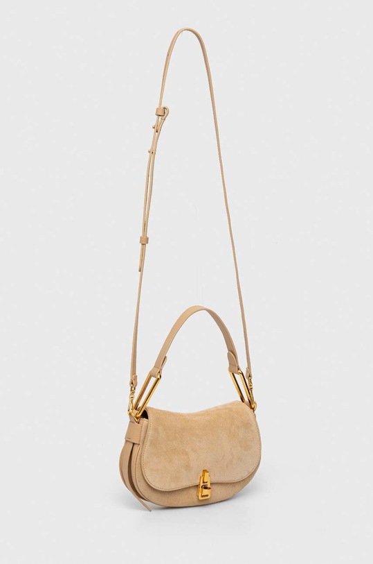 Coccinelle geanta de mana din piele intoarsa E1.PQS.58.01.01 bej AW24