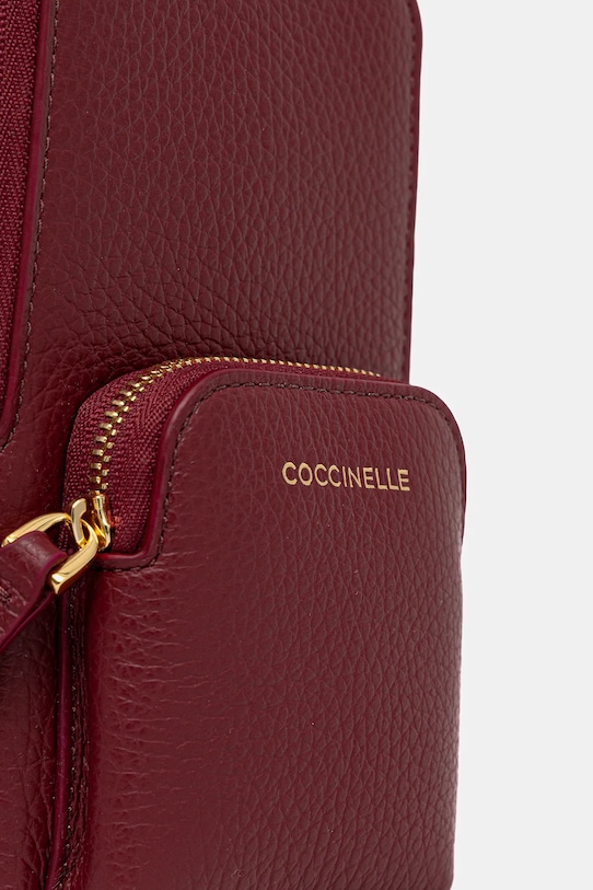 Coccinelle pokrowiec na telefon skórzany bordowy E5.PM0.27.01.01