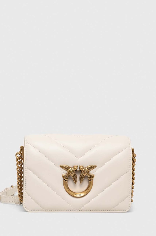 Pinko torebka skórzana skóra licowa biały 100067.A136