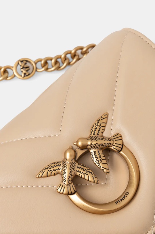 Pinko torebka skórzana beżowy 100067.A136
