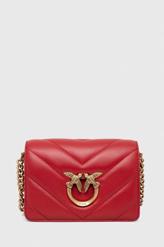 Pinko torebka skórzana czerwony 100067.A136