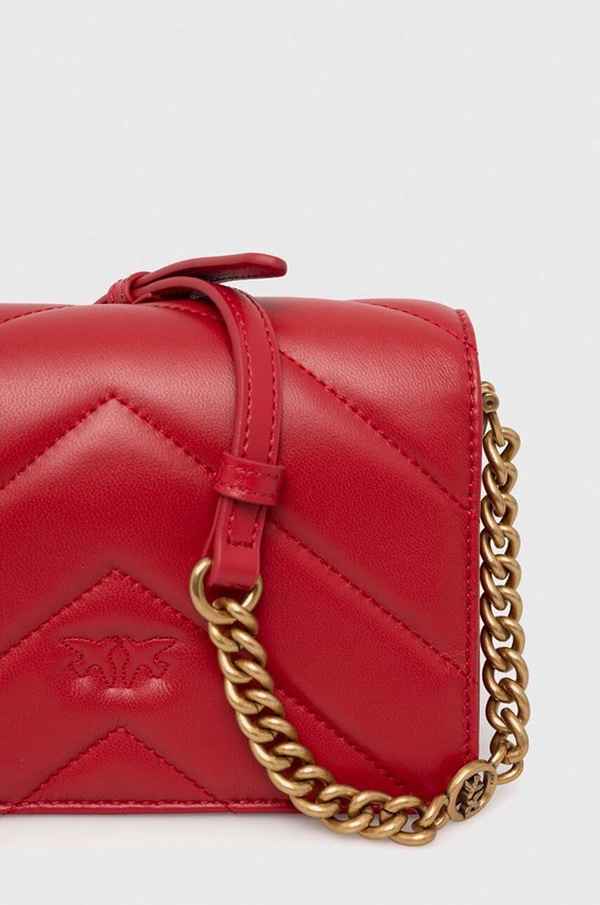 Akcesoria Pinko torebka skórzana 100067.A136 czerwony