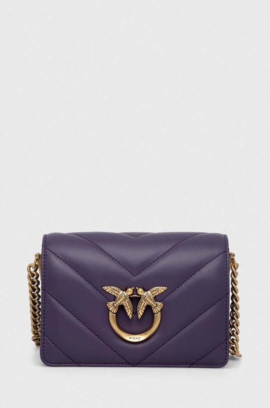 Pinko borsa a mano in pelle pelle fiore violetto 100067.A136