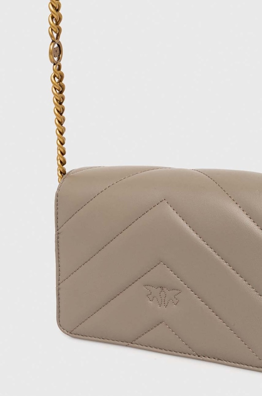 Accesorii Pinko poseta de piele 100067.A136 gri