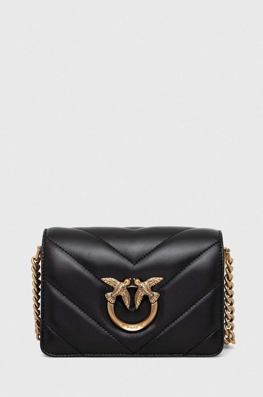 Pinko poseta de piele uni negru 100067.A136