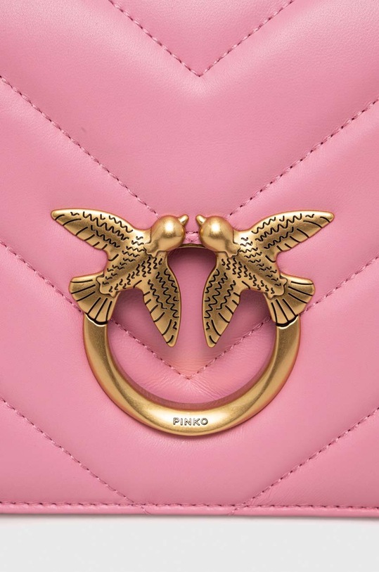 Akcesoria Pinko torebka skórzana 100063.A136 różowy