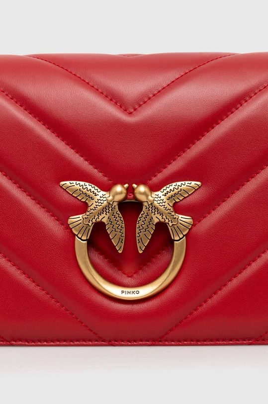 Kožená kabelka Pinko červená 100063.A136