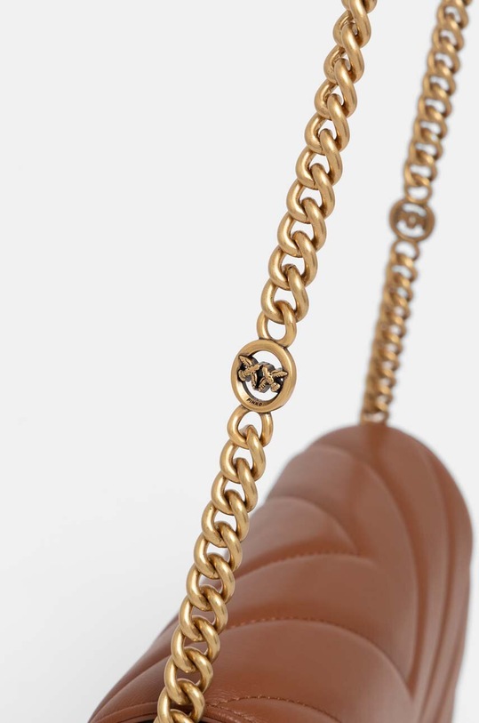 Doplnky Kožená kabelka Pinko 100063.A136 hnedá