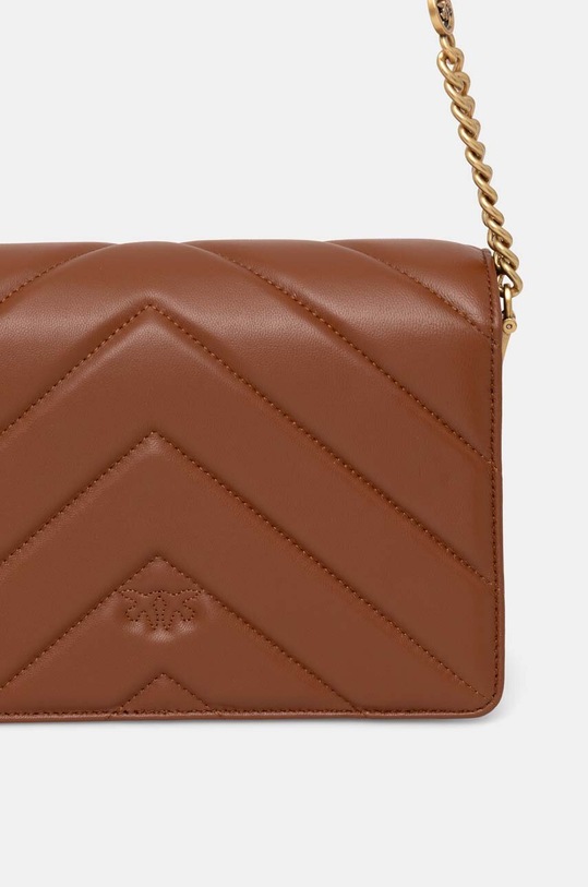 Kožená kabelka Pinko hnedá 100063.A136