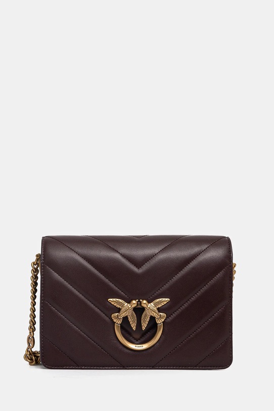 Kožená kabelka Pinko přírodní kůže hnědá 100063.A136