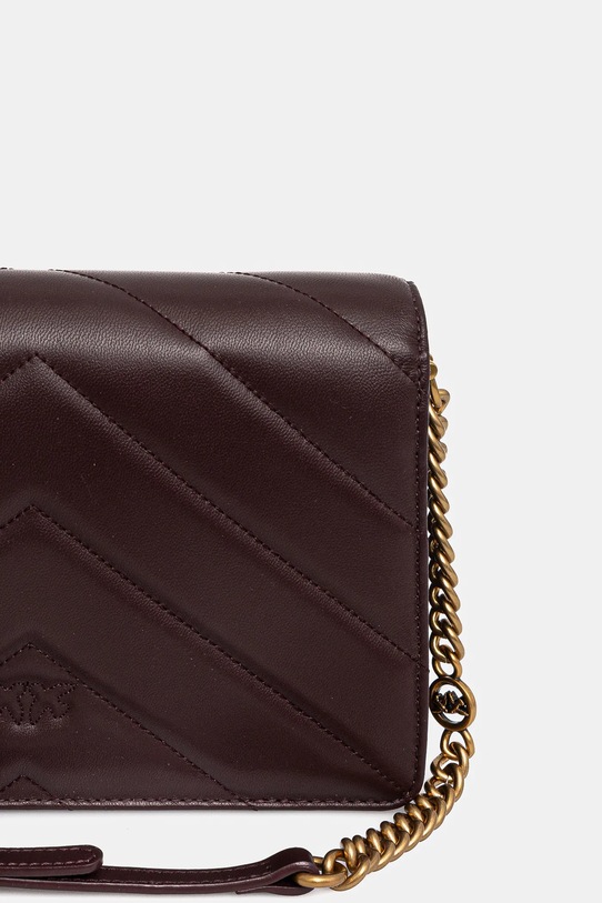 Doplňky Kožená kabelka Pinko 100063.A136 hnědá