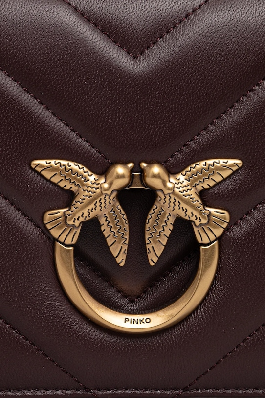 Kožená kabelka Pinko hnědá 100063.A136