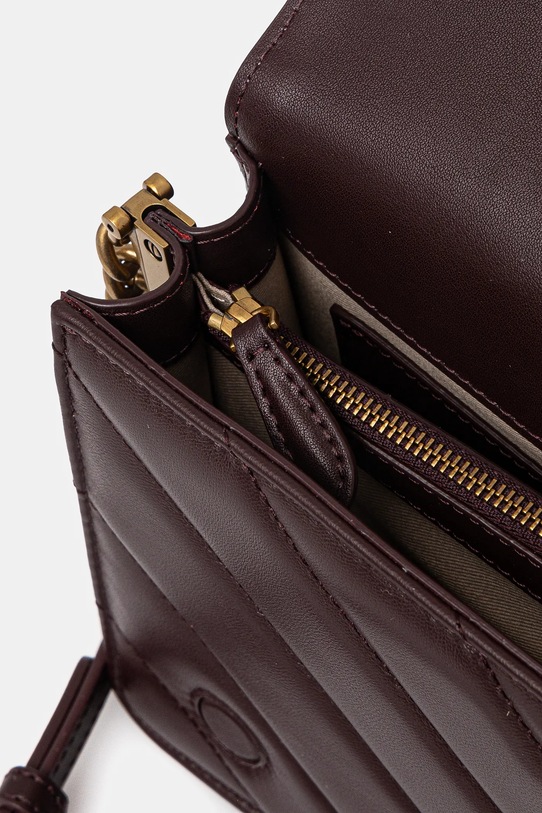 Kožená kabelka Pinko 100063.A136 hnědá