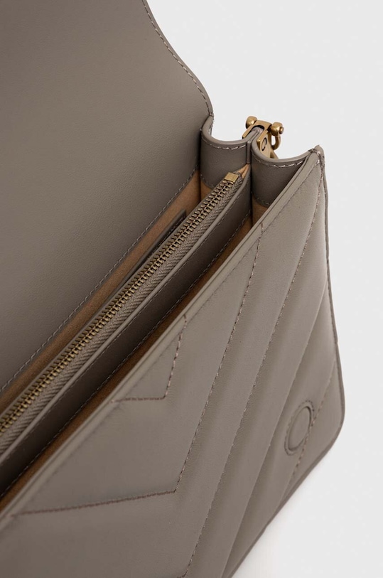 Δερμάτινη τσάντα Pinko 100063.A136 γκρί
