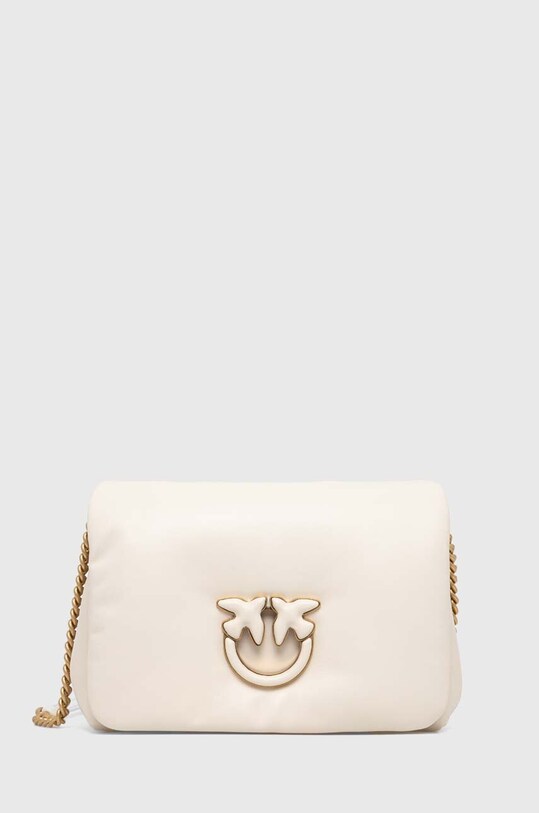 Kožená kabelka Pinko usňová koža biela 101585.A10F
