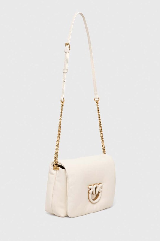 Kožená kabelka Pinko 101585.A10F biela AA00