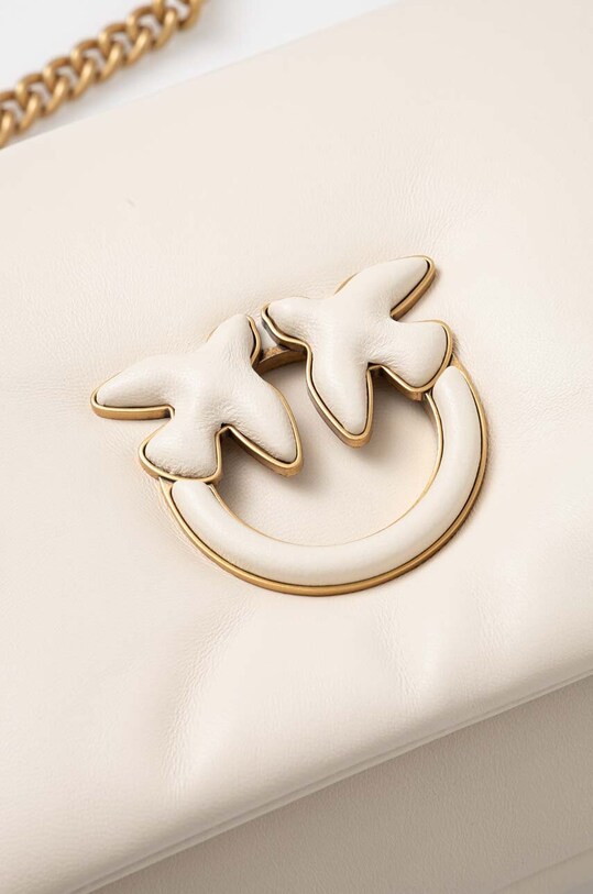 Kožená kabelka Pinko biela 101585.A10F