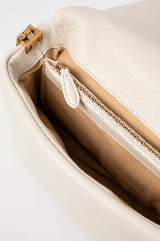 Kožená kabelka Pinko 101585.A10F biela