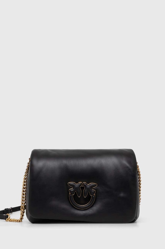 Kožená kabelka Pinko usňová koža čierna 101585.A10F