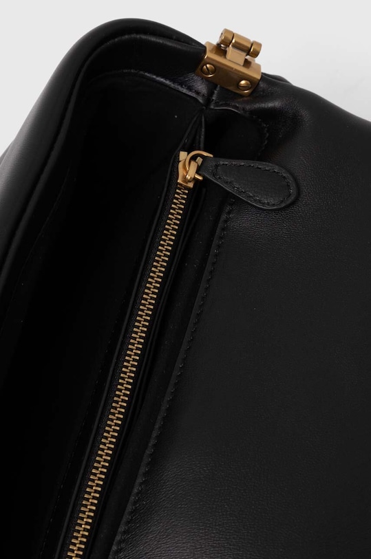 Kožená kabelka Pinko 101585.A10F čierna