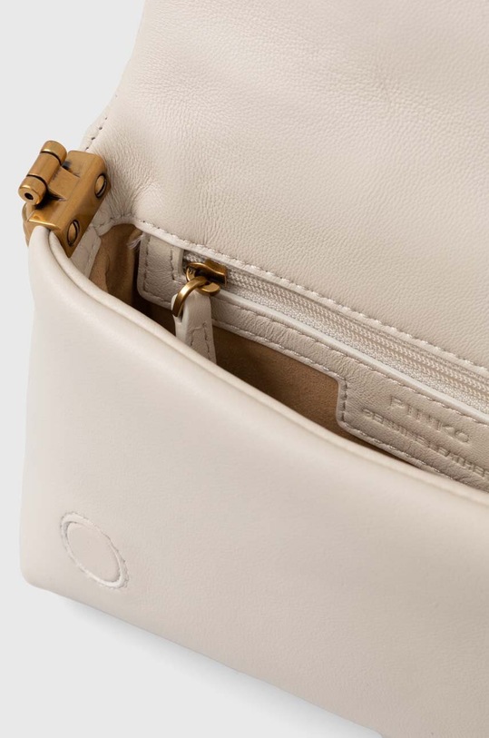 Kožená kabelka Pinko 101584.A10F béžová