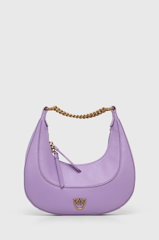 Kožená kabelka Pinko 101433.A0QO fialová SS24