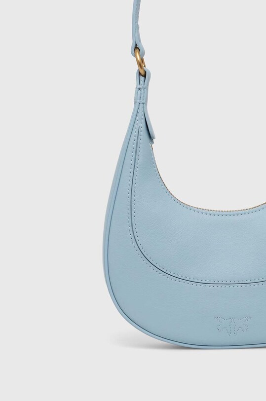 Kožená kabelka Pinko modrá 101433.A0QO