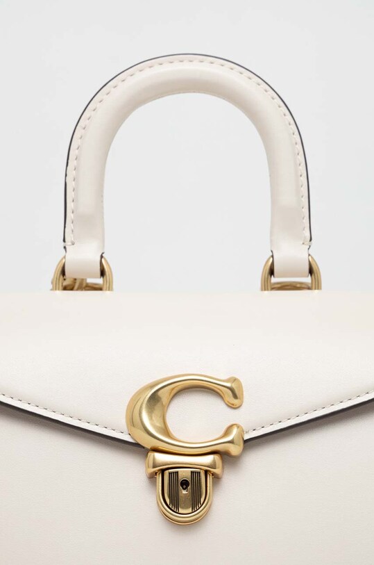 Аксесуари Шкіряна сумочка Coach Sammy Top Handle 21 CJ812 бежевий