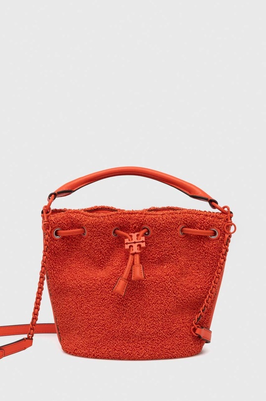 Τσάντα Tory Burch υφασμάτινο πορτοκαλί 145582.631