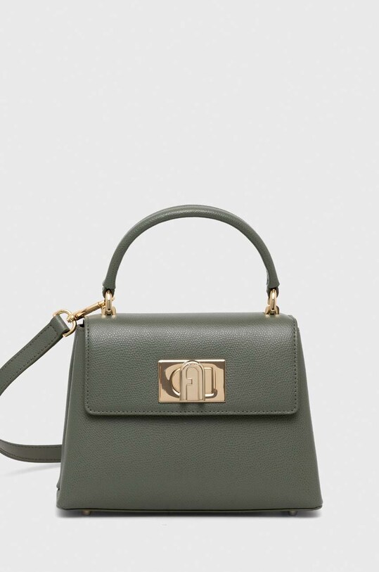 Шкіряна сумочка Furla лицьова шкіра зелений WB00109.ARE000.0J000