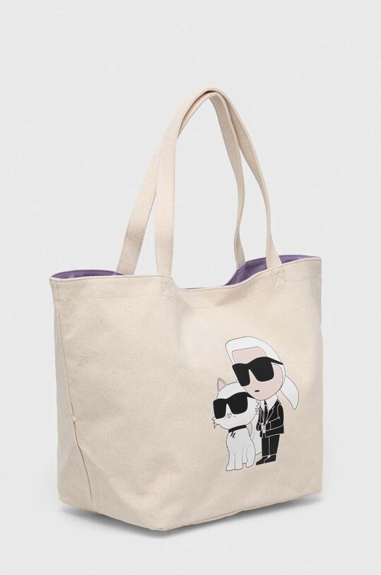 Βαμβακερή τσάντα Karl Lagerfeld 235W3987 μπεζ AW23