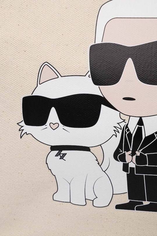 Karl Lagerfeld torebka bawełniana beżowy 235W3987