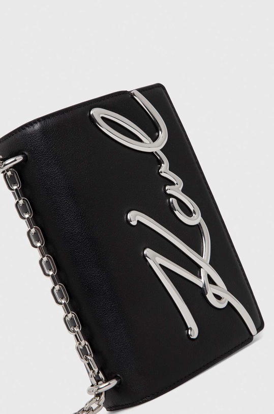 Akcesoria Karl Lagerfeld torebka skórzana 235W3062 czarny