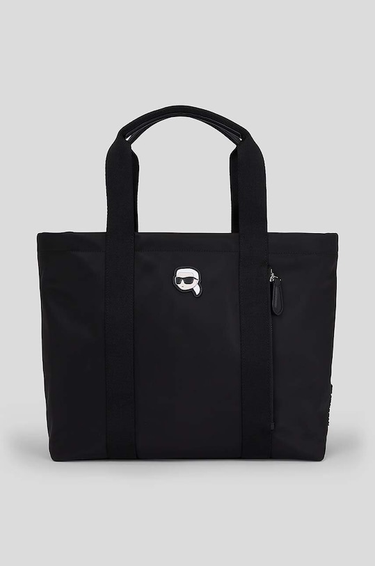 Kabelka Karl Lagerfeld jednofarebný čierna 235W3247