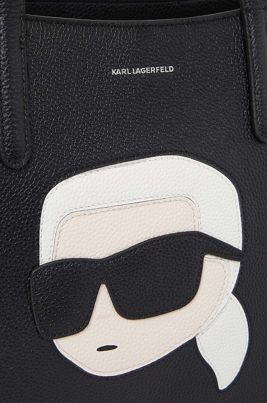 Δερμάτινη τσάντα Karl Lagerfeld μαύρο 235W3074