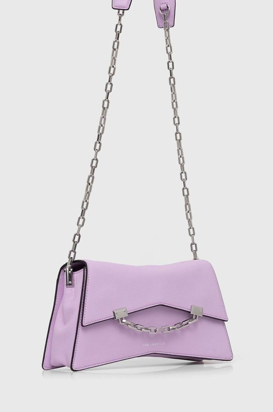 Karl Lagerfeld torebka skórzana 235W3016 fioletowy SS24