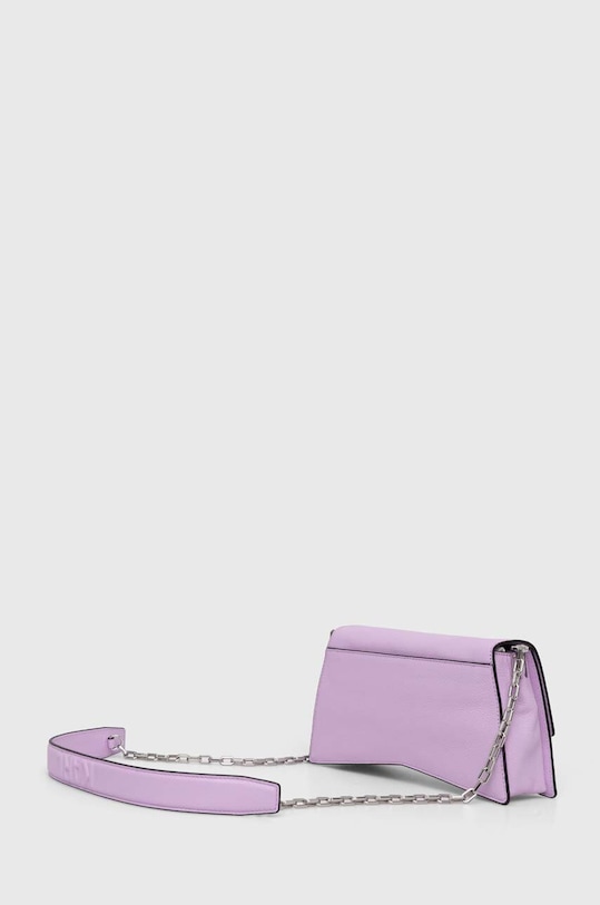 Akcesoria Karl Lagerfeld torebka skórzana 235W3016 fioletowy
