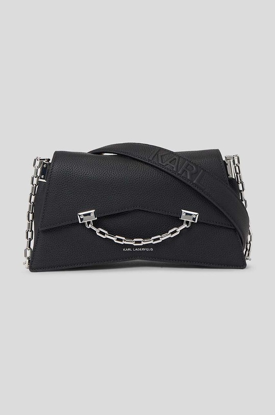 Karl Lagerfeld torebka skórzana skóra licowa czarny 235W3016