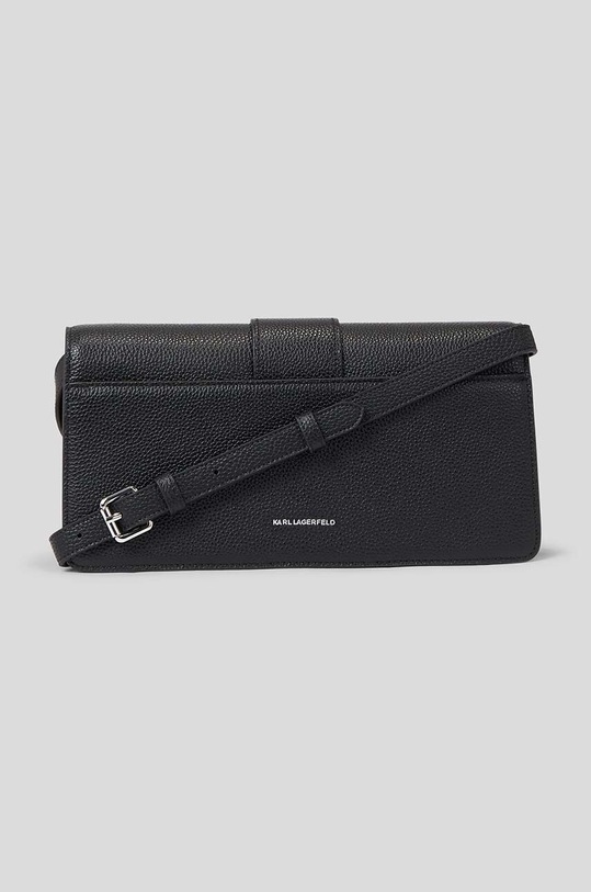 Kožená kabelka Karl Lagerfeld 235W3076 čierna AW23