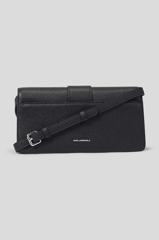 Kožená kabelka Karl Lagerfeld 235W3076 čierna AW23