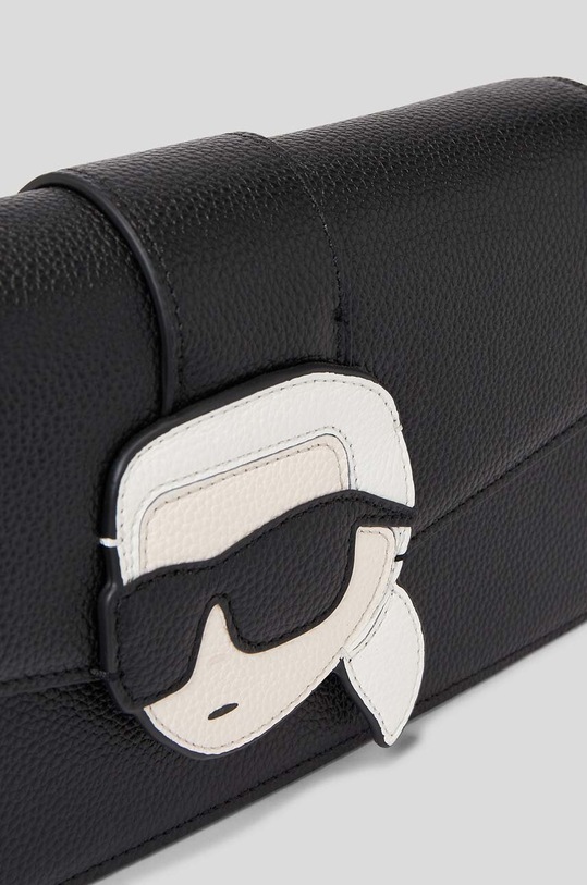 Kožená kabelka Karl Lagerfeld 235W3076 čierna