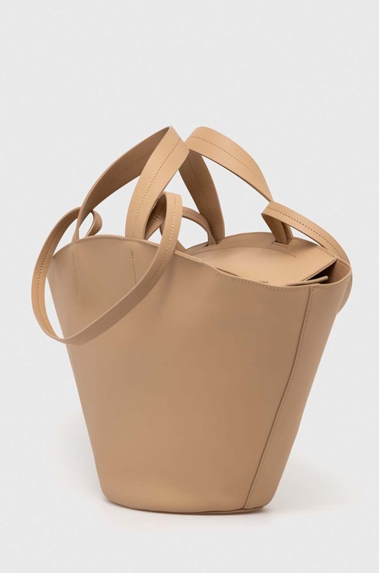 Patrizia Pepe torebka skórzana beżowy 8B0140.L047