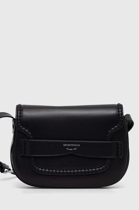 Emporio Armani torebka skórzana skóra licowa czarny Y3B206.YVY4X