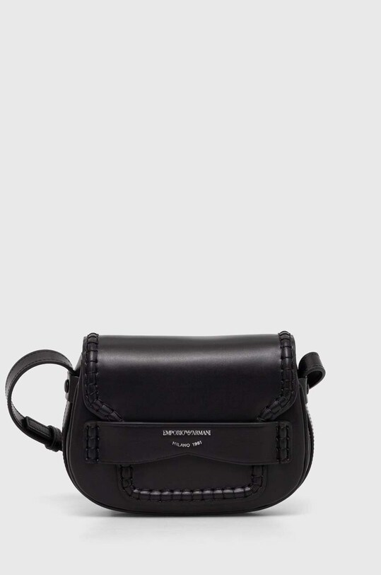 Emporio Armani torebka skórzana skóra licowa czarny Y3B207.YVY4X