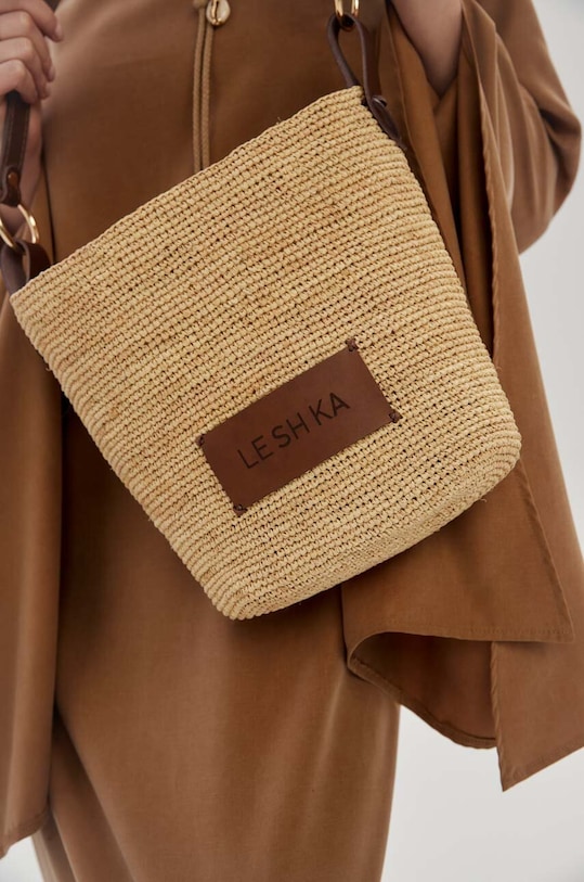 Accesorii LE SH KA headwear poșeta din rafie Summer Bag SummerBag1 bej