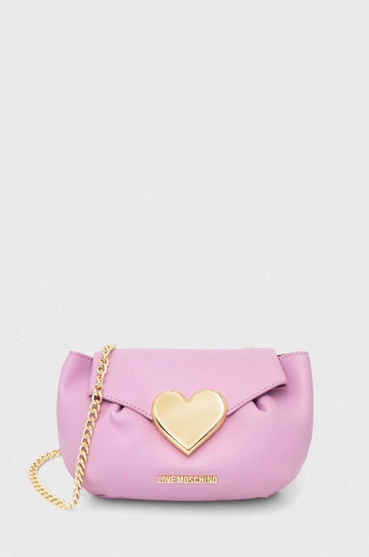 Τσάντα Love Moschino απομίμηση λείου δέρματος μωβ JC4074PP1HLC0662