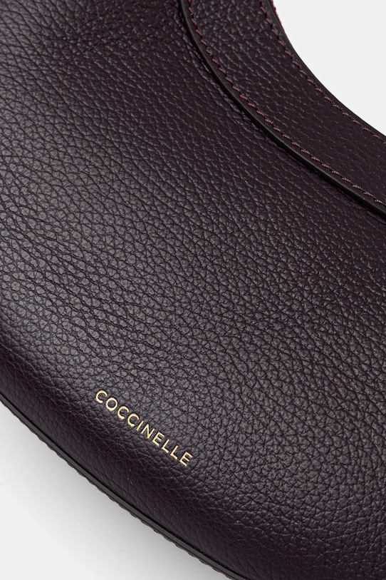 Kožená kabelka Coccinelle fialová E5.PIP.53.01.01
