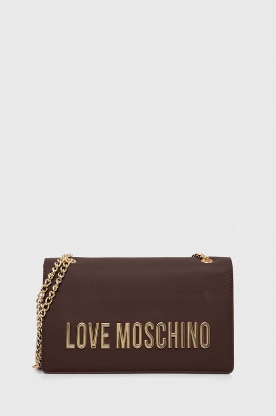 Torba Love Moschino natpis smeđa JC4192PP0HKD0301