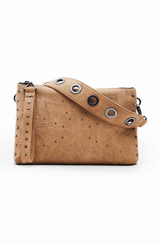 Torba Desigual 23WAXP14 ACCESSORIES PU ACROSS BODY BAG natpis smeđa 23WAXP14
