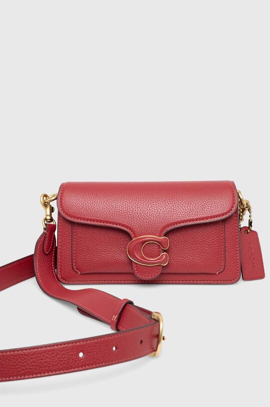 Coach torebka skórzana Tabby Shoulder Bag 20 CM543 bordowy SS24